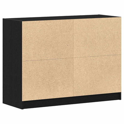 Credenza Rovere nero 102 x 37 x 75.5 cm Legno multistrato - homemem39