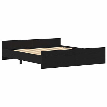 Giroletto senza Materasso Rovere Nero 200x200 cm Truciolato | homemem39
