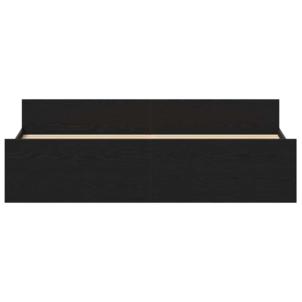 Giroletto senza Materasso Rovere Nero 200x200 cm Truciolato | homemem39