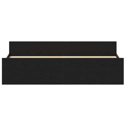 Giroletto senza Materasso Rovere Nero 200x200 cm Truciolato | homemem39