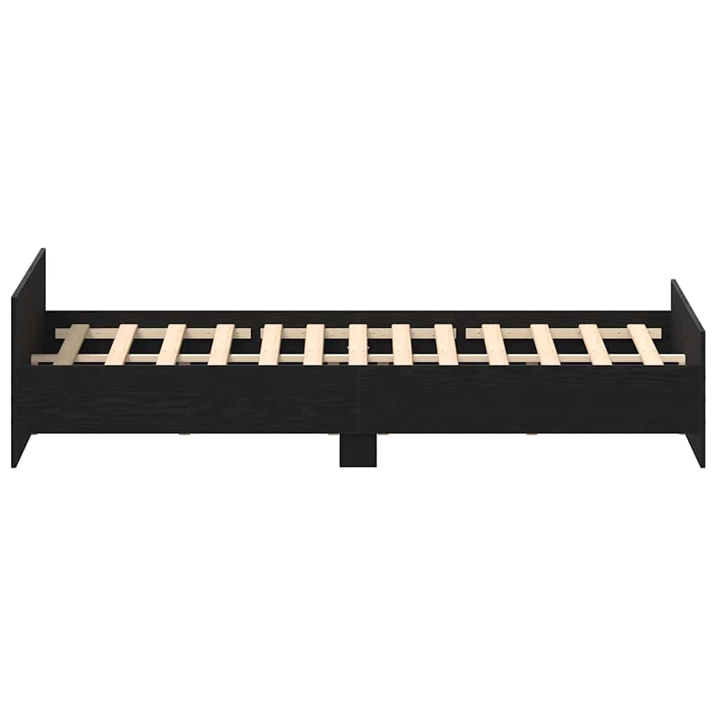 Giroletto senza Materasso Rovere Nero 200x200 cm Truciolato | homemem39