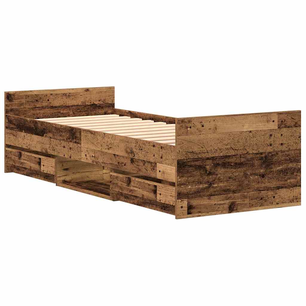Struttura del letto con testiera Legno vecchio 193 x 78 x 50 cm | homemem39