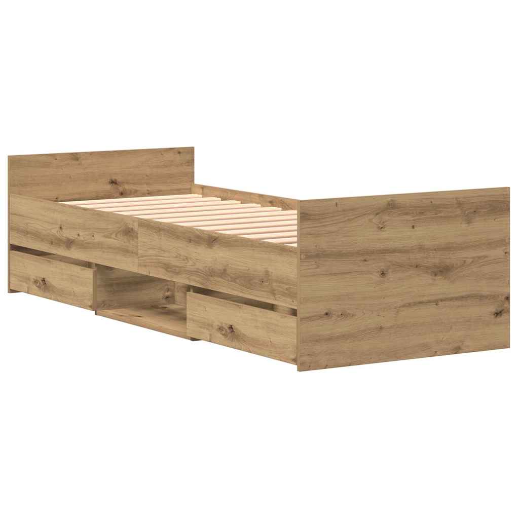 Struttura del letto Rovere artigianale 193 x 78 x 50 cm | homemem39