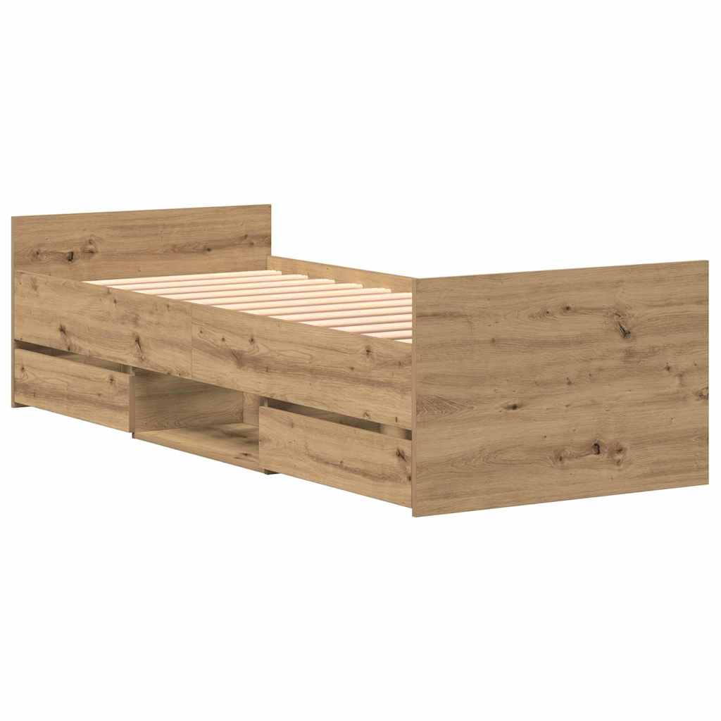 Struttura del letto Rovere artigianale 193 x 78 x 50 cm | homemem39