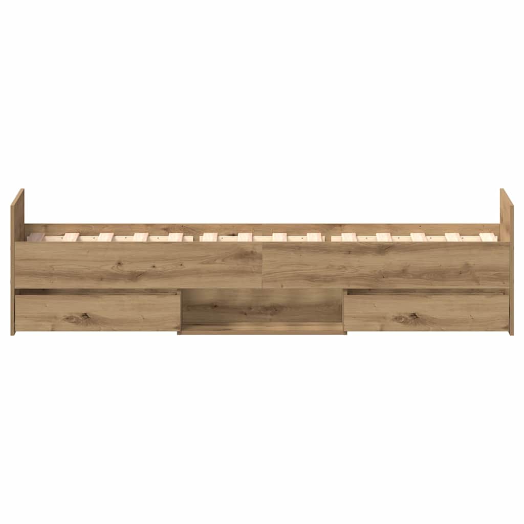 Struttura del letto Rovere artigianale 193 x 78 x 50 cm | homemem39