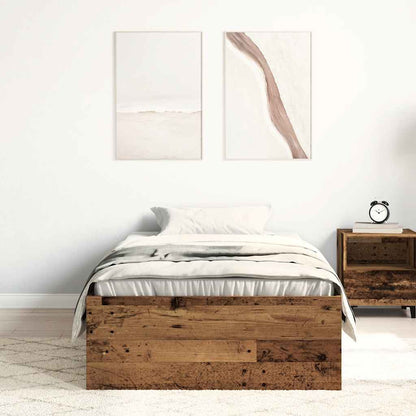 Giroletto senza Materasso Legno Antico 75x190 cm in Truciolato