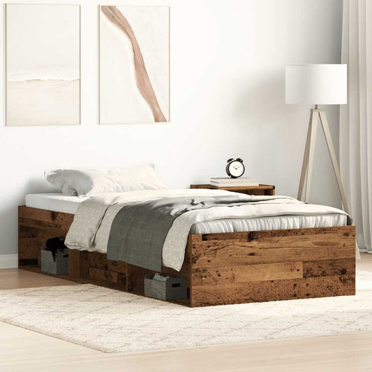 Giroletto senza Materasso Legno Antico 75x190 cm in Truciolato
