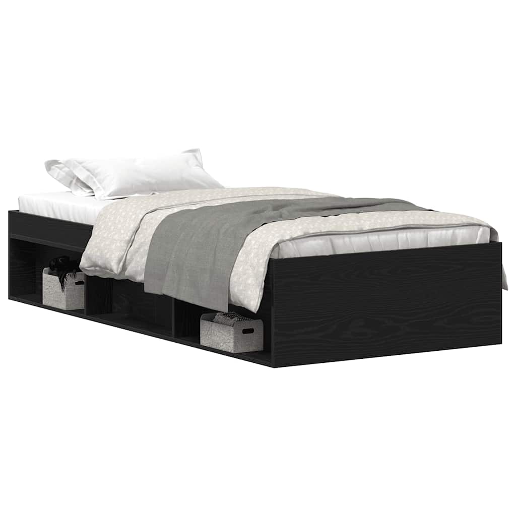 Giroletto senza Materasso Rovere Nero 75x190 cm in Truciolato | homemem39