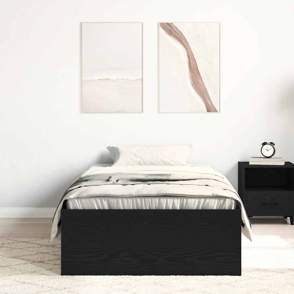 Giroletto senza Materasso Rovere Nero 75x190 cm in Truciolato | homemem39