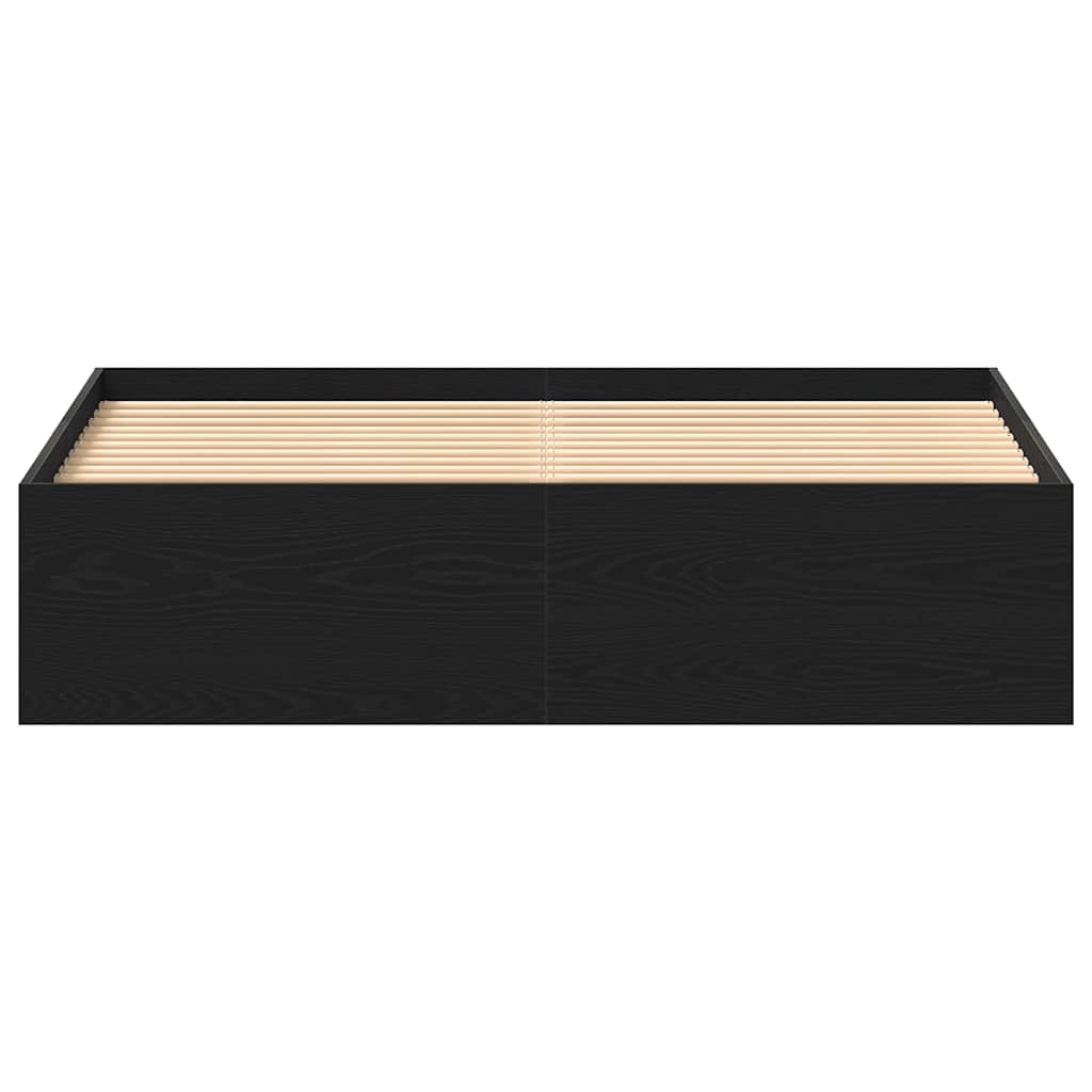 Giroletto senza Materasso Rovere Nero 150x200 cm Truciolato - homemem39