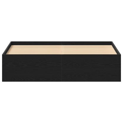 Giroletto senza Materasso Rovere Nero 150x200 cm Truciolato - homemem39