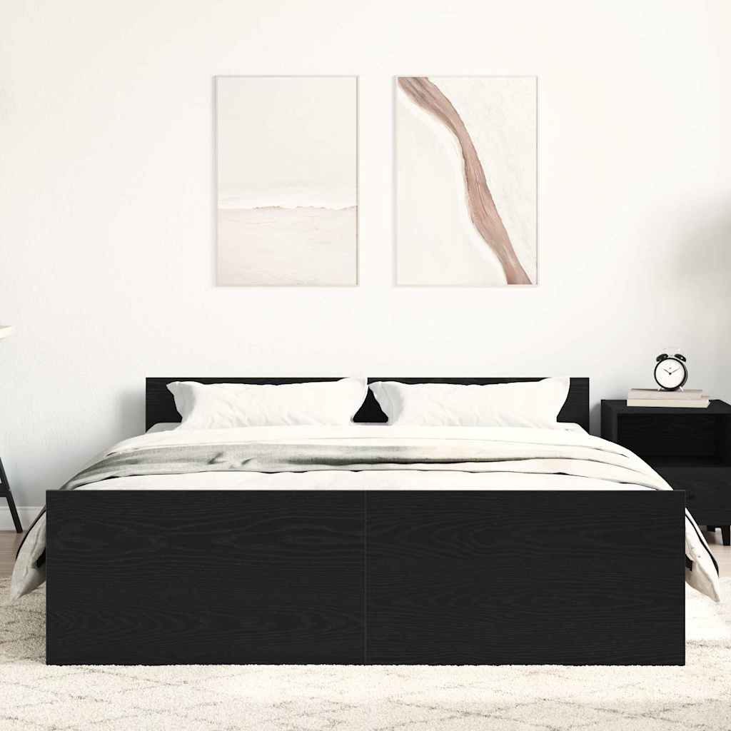 Giroletto senza Materasso Rovere Nero 120x200 cm Truciolato | homemem39