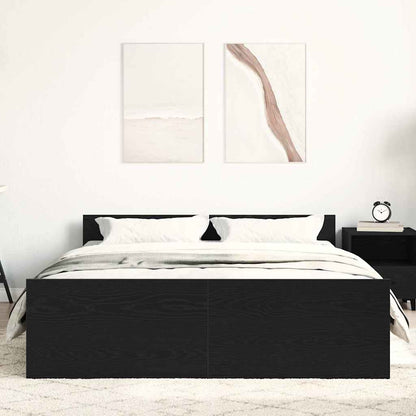 Giroletto senza Materasso Rovere Nero 120x200 cm Truciolato | homemem39