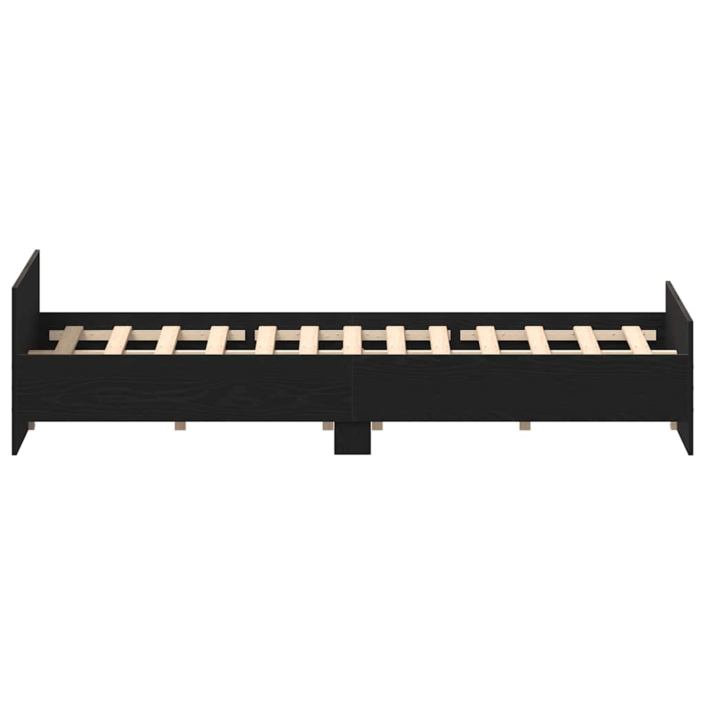 Giroletto senza Materasso Rovere Nero 120x200 cm Truciolato | homemem39