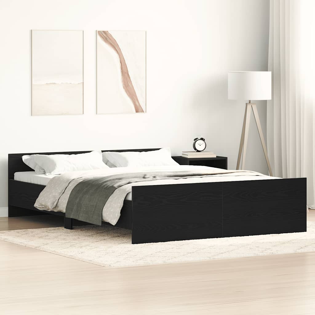 Giroletto senza Materasso Rovere Nero 120x200 cm Truciolato | homemem39