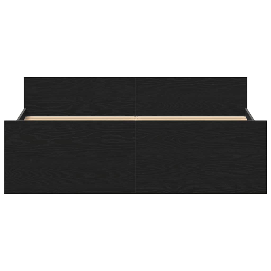 Giroletto senza Materasso Rovere Nero 140x200 cm Truciolato