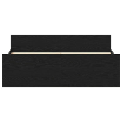 Giroletto senza Materasso Rovere Nero 140x200 cm Truciolato