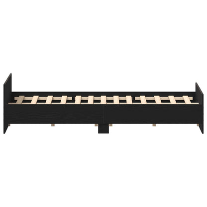 Giroletto senza Materasso Rovere Nero 140x200 cm Truciolato