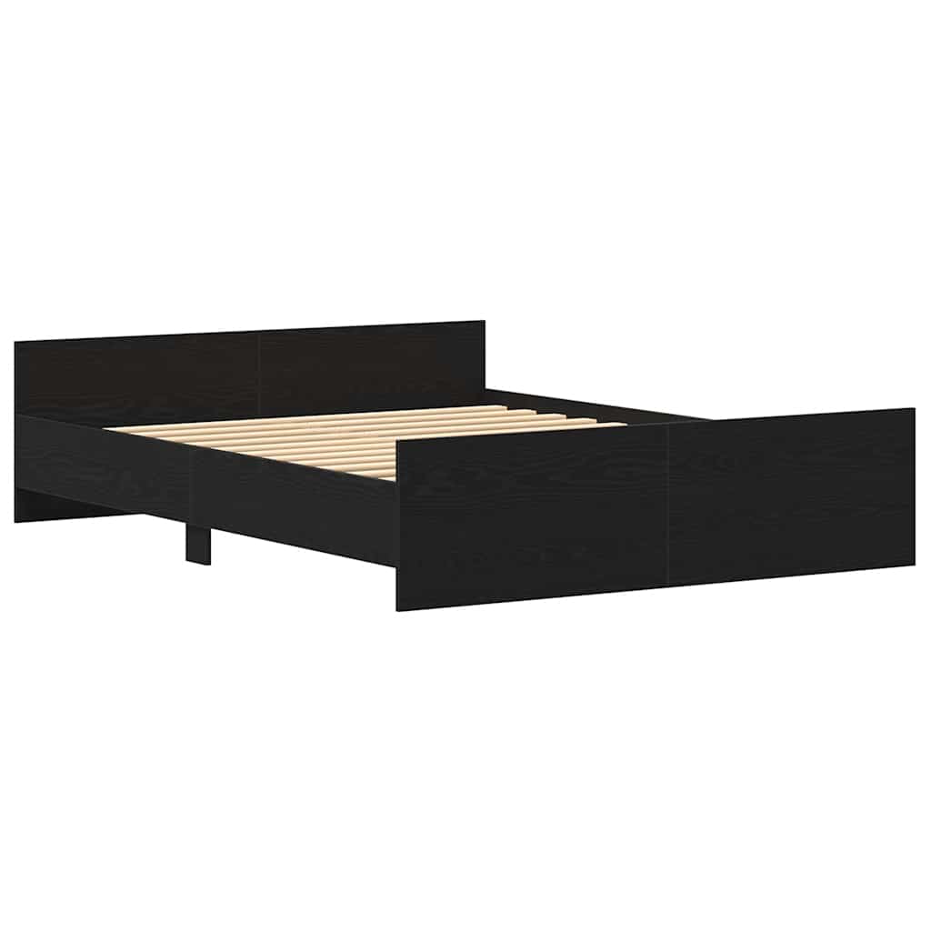 Giroletto senza Materasso Rovere Nero 150x200 cm Truciolato - homemem39