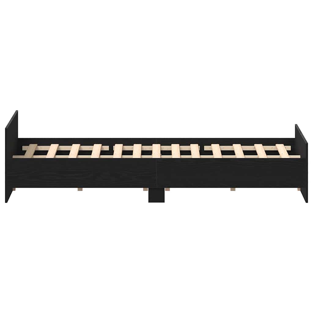 Giroletto senza Materasso Rovere Nero 150x200 cm Truciolato - homemem39