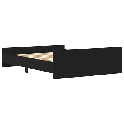 Giroletto senza Materasso Rovere Nero 150x200 cm Truciolato - homemem39