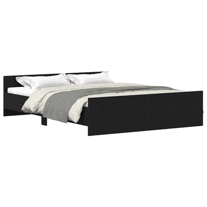 Giroletto senza Materasso Rovere Nero 160x200 cm Truciolato | homemem39