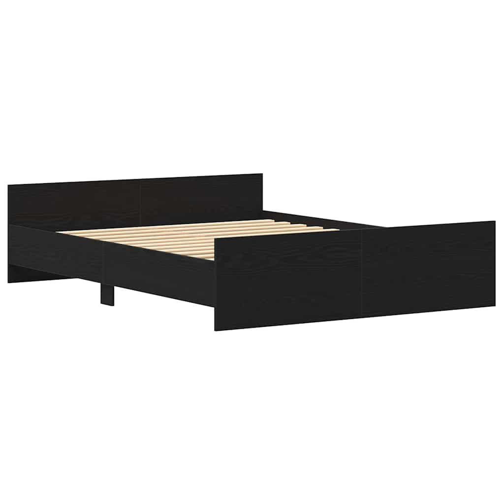 Giroletto senza Materasso Rovere Nero 160x200 cm Truciolato | homemem39
