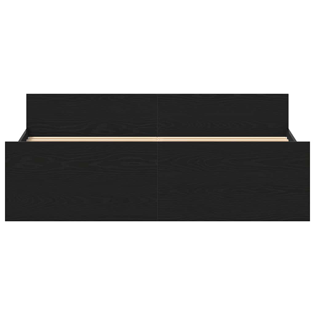 Giroletto senza Materasso Rovere Nero 160x200 cm Truciolato | homemem39