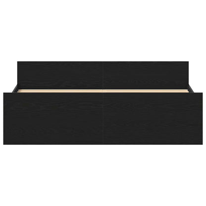 Giroletto senza Materasso Rovere Nero 160x200 cm Truciolato | homemem39