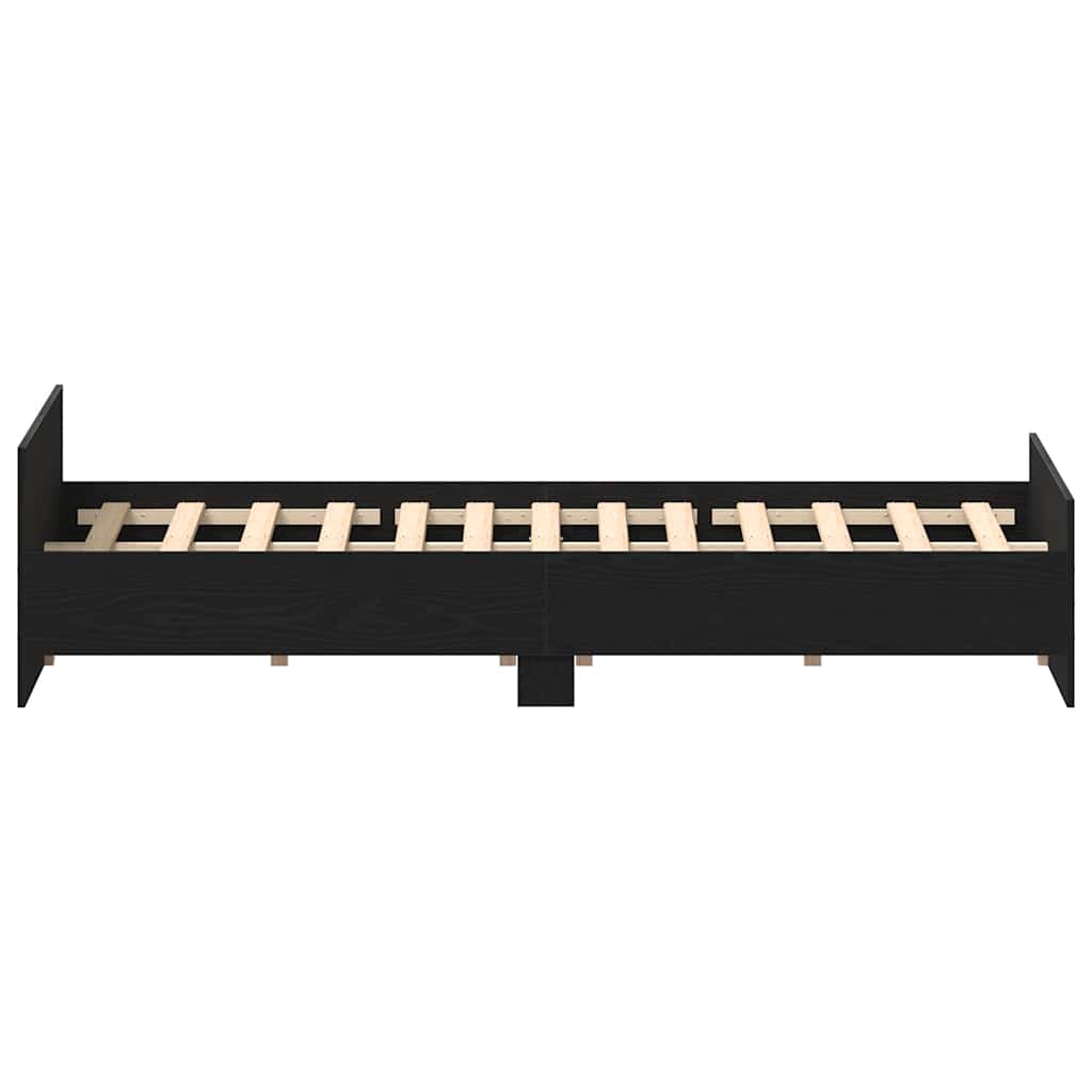 Giroletto senza Materasso Rovere Nero 160x200 cm Truciolato | homemem39