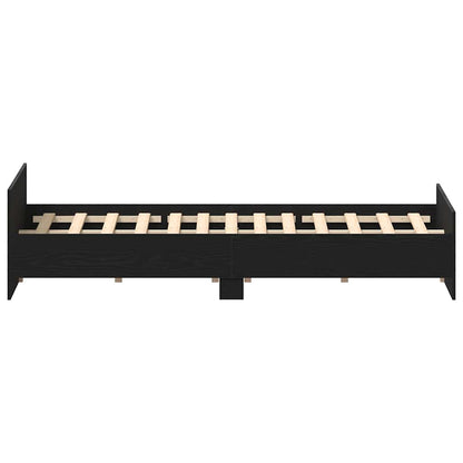 Giroletto senza Materasso Rovere Nero 160x200 cm Truciolato | homemem39