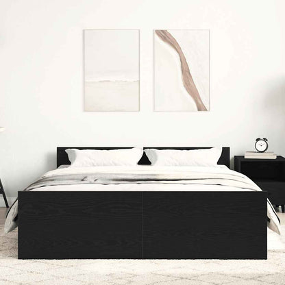Giroletto senza Materasso Rovere Nero 120x190 cm Truciolato