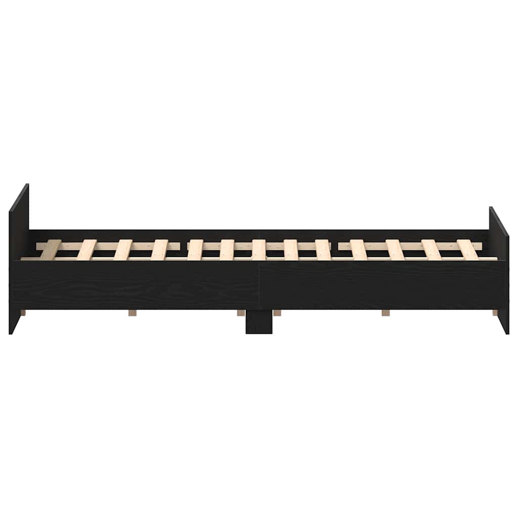 Giroletto senza Materasso Rovere Nero 120x190 cm Truciolato