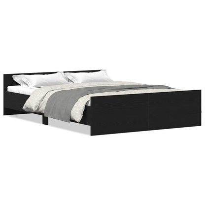 Giroletto senza Materasso Rovere Nero 140x190 cm Truciolato