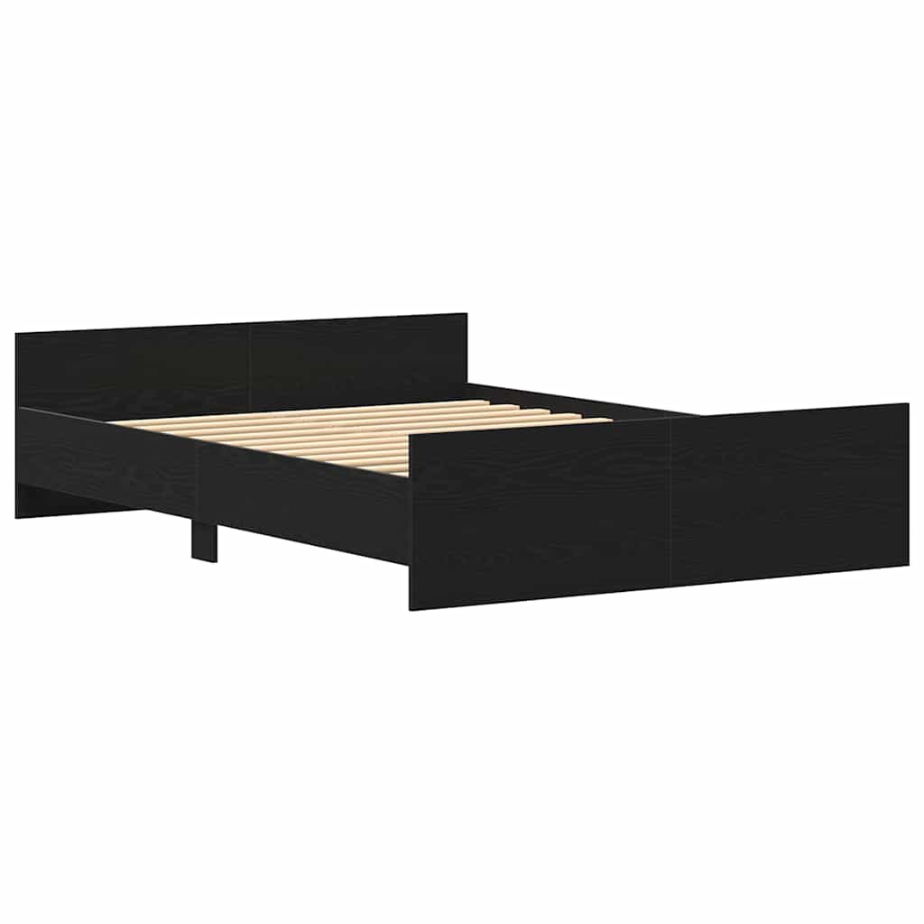 Giroletto senza Materasso Rovere Nero 140x190 cm Truciolato