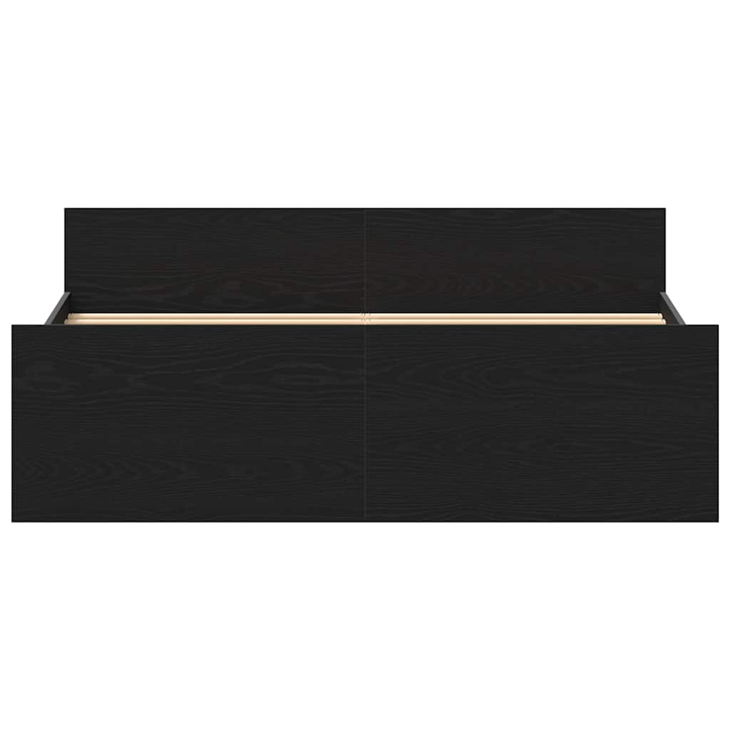 Giroletto senza Materasso Rovere Nero 140x190 cm Truciolato