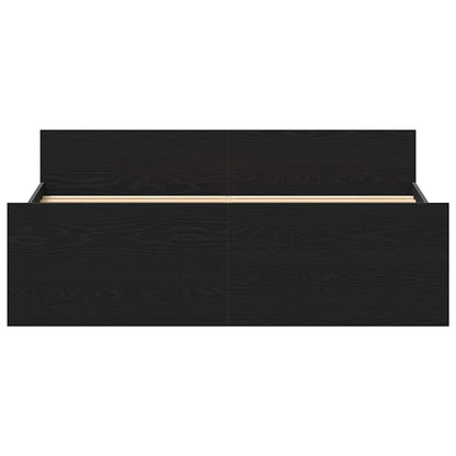 Giroletto senza Materasso Rovere Nero 140x190 cm Truciolato