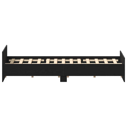 Giroletto senza Materasso Rovere Nero 135x190 cm Truciolato - homemem39