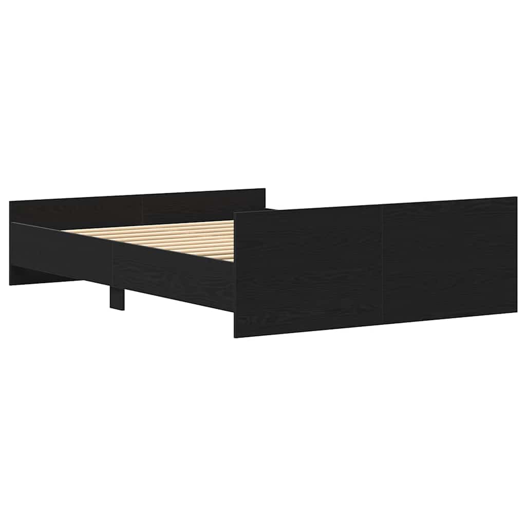 Giroletto senza Materasso Rovere Nero 135x190 cm Truciolato - homemem39