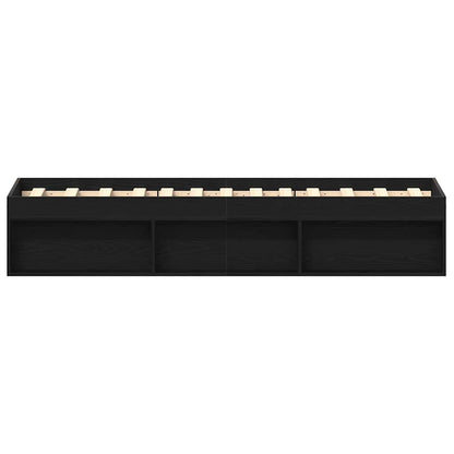 Giroletto senza Materasso Rovere Nero 100x200 cm in Truciolato - homemem39