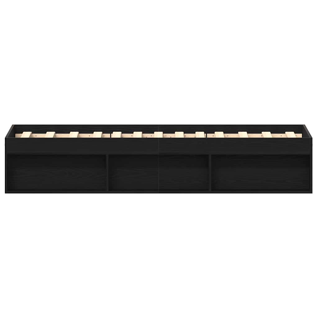 Giroletto senza Materasso Rovere Nero 90x190cm in Truciolato | homemem39