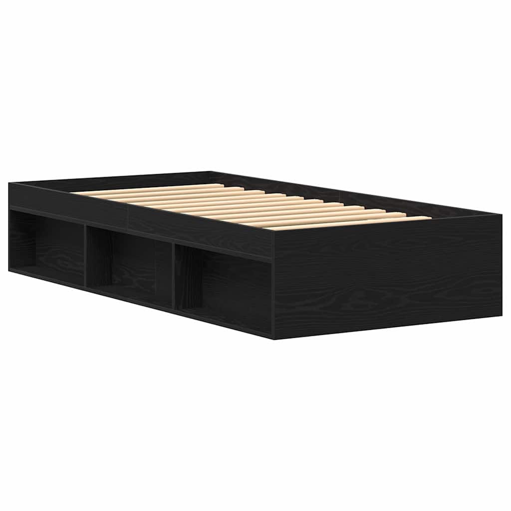 Giroletto senza Materasso Rovere Nero 90x190cm in Truciolato | homemem39
