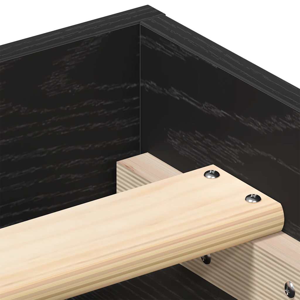 Giroletto senza Materasso Rovere Nero 90x190cm in Truciolato | homemem39