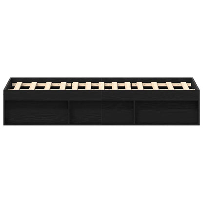 Giroletto senza Materasso Rovere Nero 120x200 cm Truciolato - homemem39