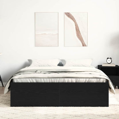 Giroletto senza Materasso Rovere Nero 140x200 cm Truciolato | homemem39