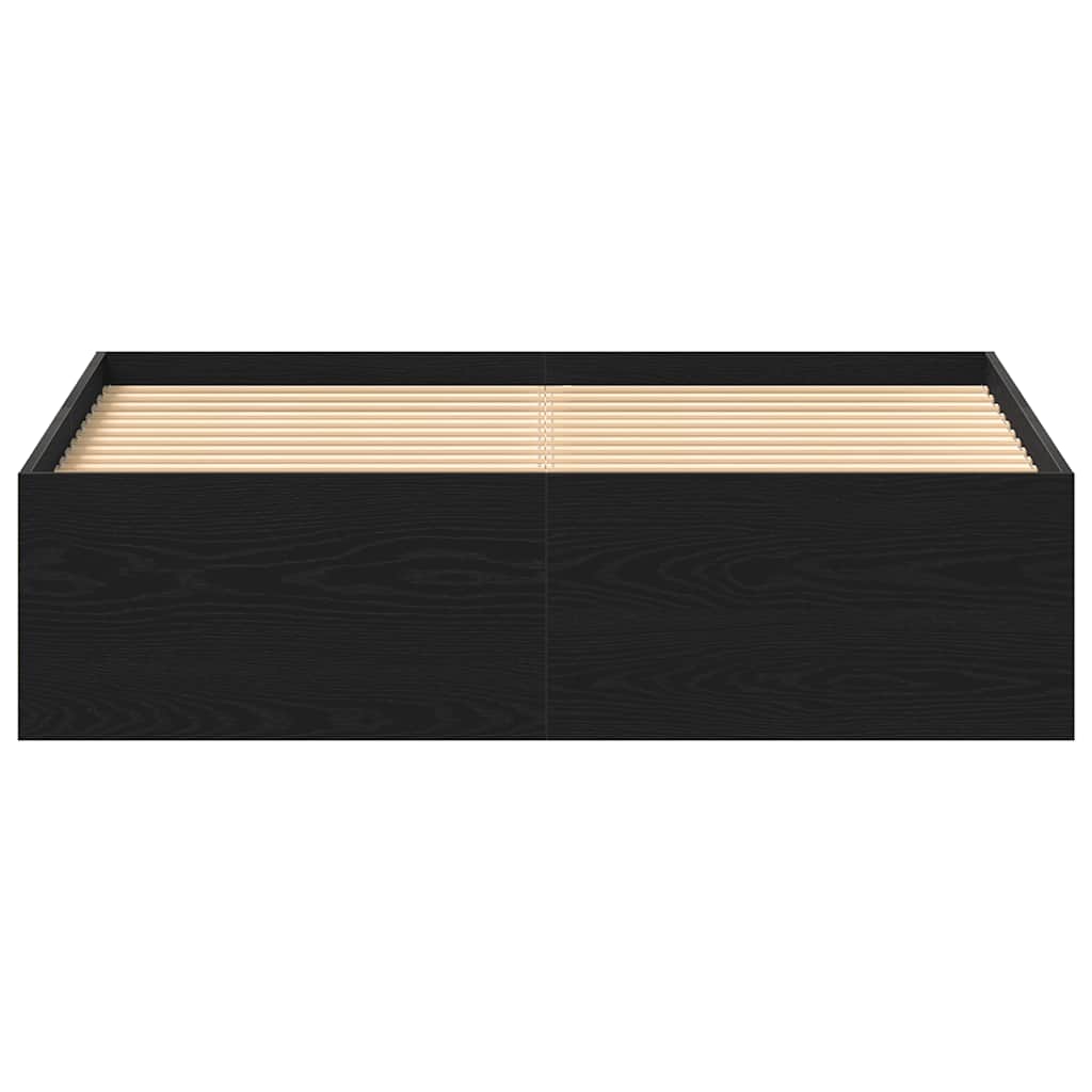 Giroletto senza Materasso Rovere Nero 140x200 cm Truciolato | homemem39