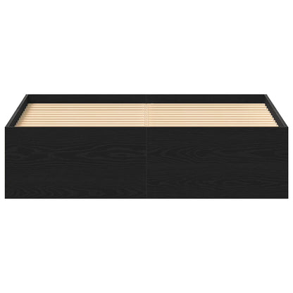 Giroletto senza Materasso Rovere Nero 140x200 cm Truciolato | homemem39
