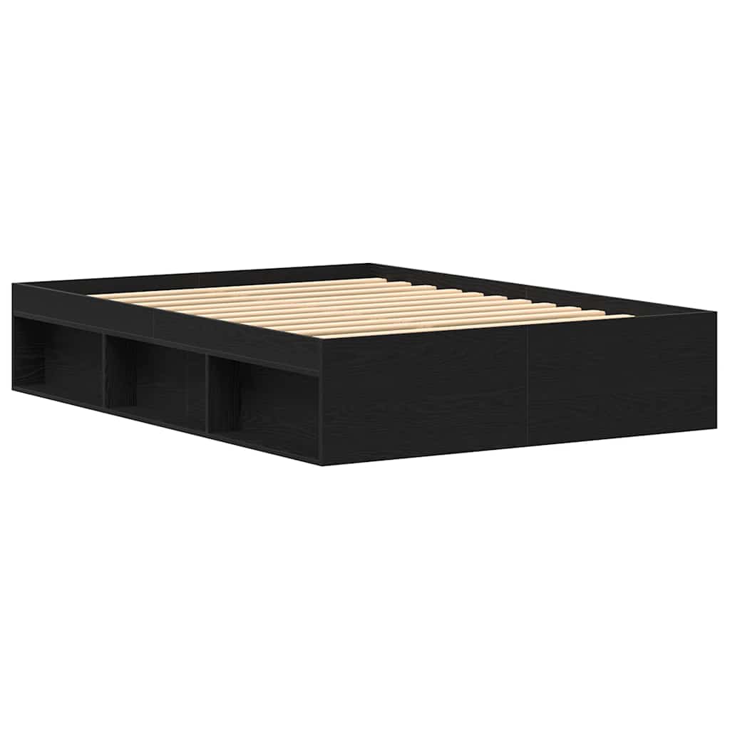 Giroletto senza Materasso Rovere Nero 140x200 cm Truciolato | homemem39