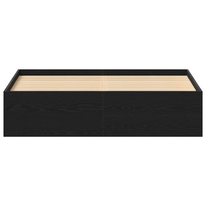 Giroletto senza Materasso Rovere Nero 160x200 cm Truciolato