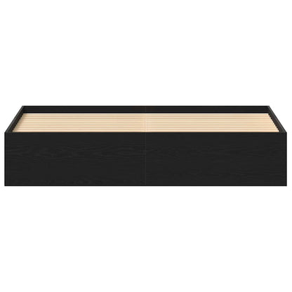 Giroletto senza Materasso Rovere Nero 200x200 cm Truciolato | homemem39